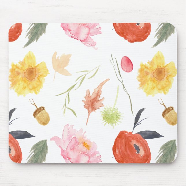 Mousepad Flores em Aquarela (Frente)