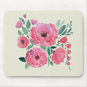Mousepad Flores em aquarela, buquê 2