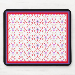 Mousepad Flores em um fundo branco personalizadas personali