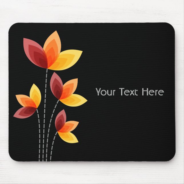 Mousepad Flores Estilizadas (Frente)