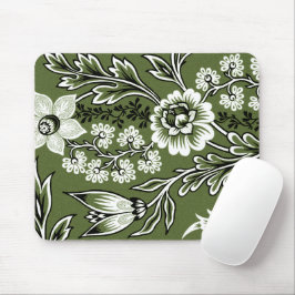 Mousepad Flores Fantásticas (Verde Musgo) Arte Refinado