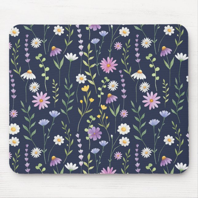 Mousepad Flores Florais De Padrões De Superfície Da Moda (Frente)
