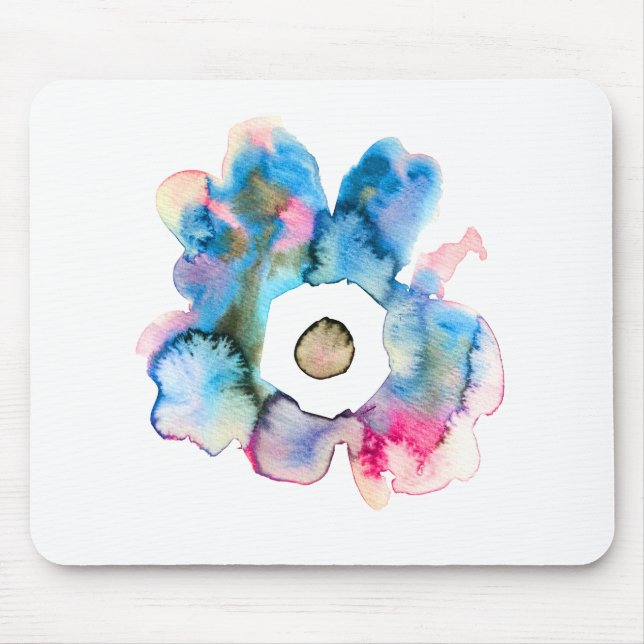 Mousepad Flores florais modernas, flor desenhada à mão (Frente)