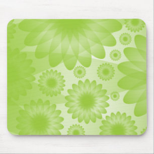 Mousepad Flores Geométricas - Verde Marciano
