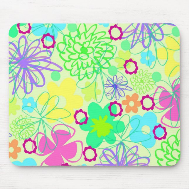 Mousepad Flores gráficas (Frente)