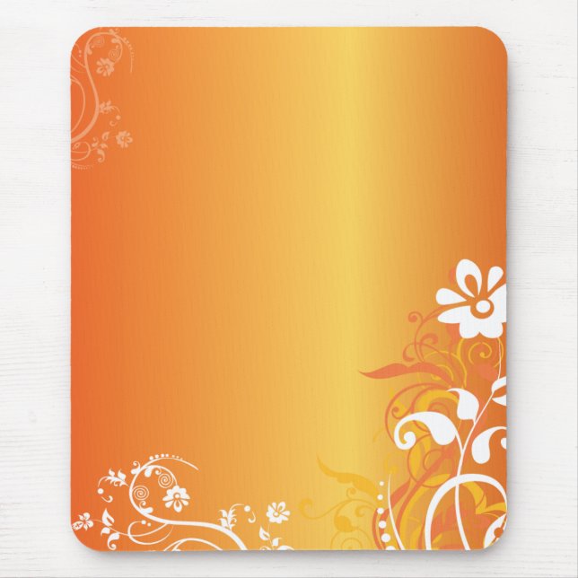 Mousepad Flores Laranja (Frente)