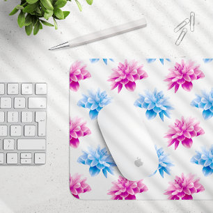 Mousepad Flores Laranja, Padrão Floral, Verde, Boho