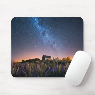 Mousepad Flores Lupines Blooming Lake Tekapo Nova Zelândi