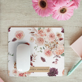 Mousepad Flores Modernas de Pastel e Presente Personalizado