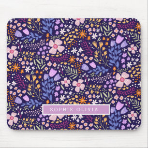 Mousepad Flores Modernas Flores Silvestres Feminino Elegant