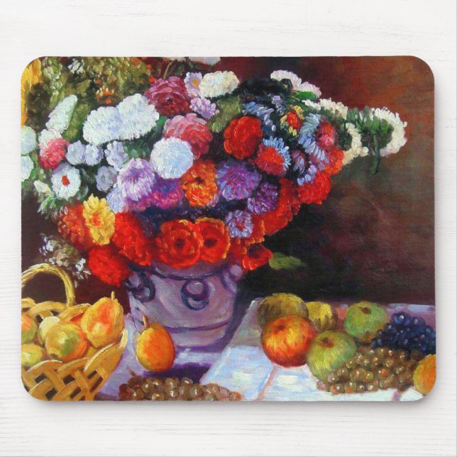 Mousepad Flores Monet e Frutas (Frente)