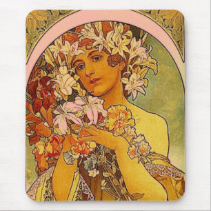 Mousepad flores mucha