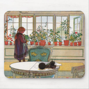 Mousepad Flores no muro de Carl Larsson