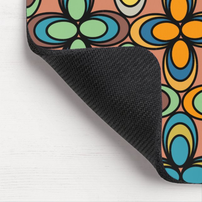 Mousepad Flores Oval dos anos 70 (Canto)