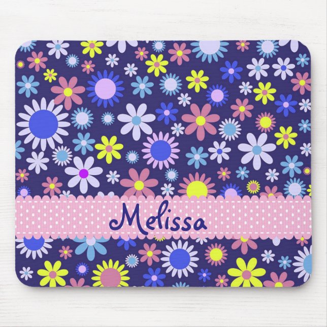 Mousepad Flores personalizadas de estilo de Pop de arte da  (Frente)