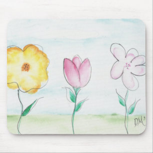 Mousepad Flores Primitivas Pintadas