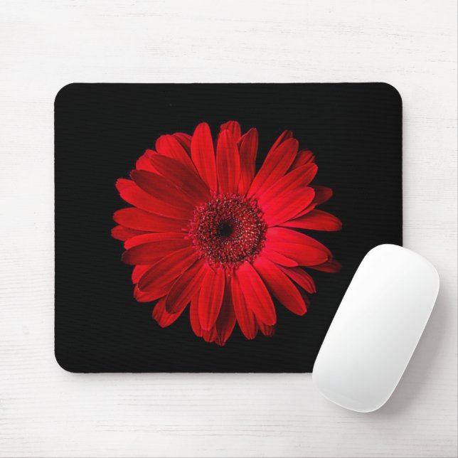 Mousepad Flores | Red Gerbera Daisy (Com mouse)