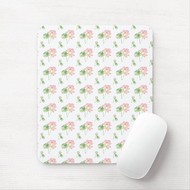 Mousepad Flores românticas С ute lotus (Com mouse)