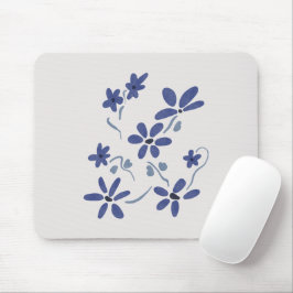 Mousepad Flores Românticas Azuis
