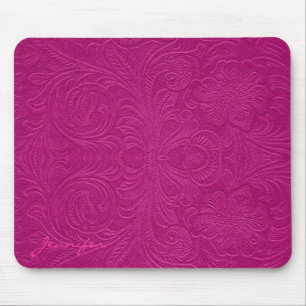 Mousepad Flores Rosa Embaraladas, Coloração do Couro do Sul