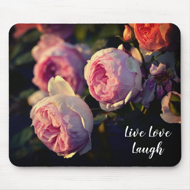 Mousepad Flores Rosa Rosa Rosa Rosa Rosa Rosa Do Jardim (Frente)