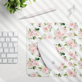 Mousepad Flores Rosa, Rosas Rosa, Flores De Aquarelas
