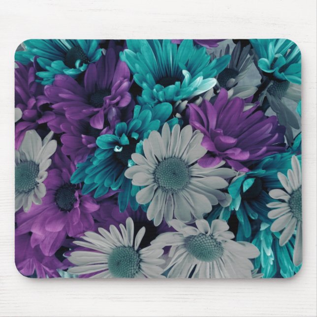 Mousepad Flores roxas e azuis (Frente)