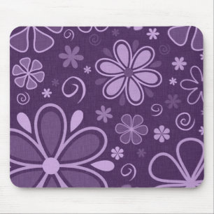 Mousepad Flores Roxas Retro Legal