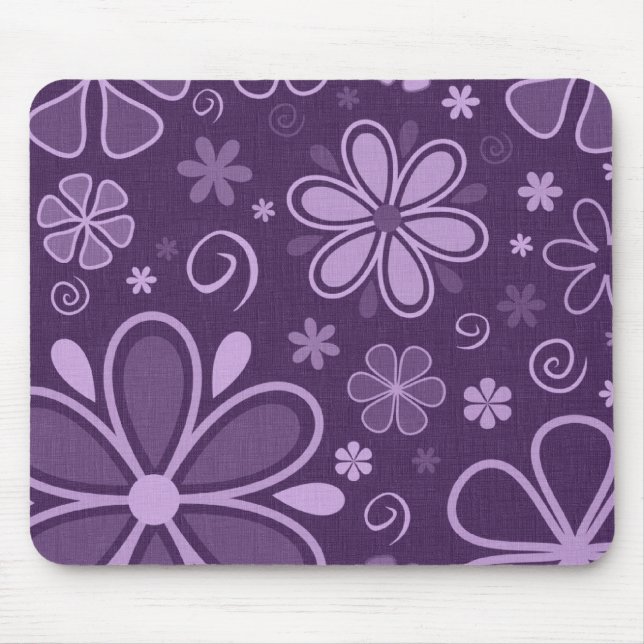 Mousepad Flores Roxas Retro legal (Frente)