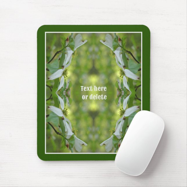 Mousepad Flores Selvagens de Dogwood Personalizadas (Com mouse)
