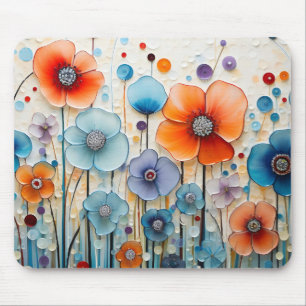 Mousepad Flores selvagens florescentes entonadas