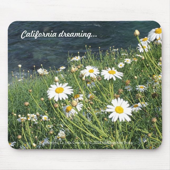 Mousepad Flores selvagens, La Jolla Cove, Califórnia (Frente)