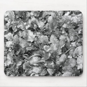 Mousepad Flores Selvagens Pretas e Brancas