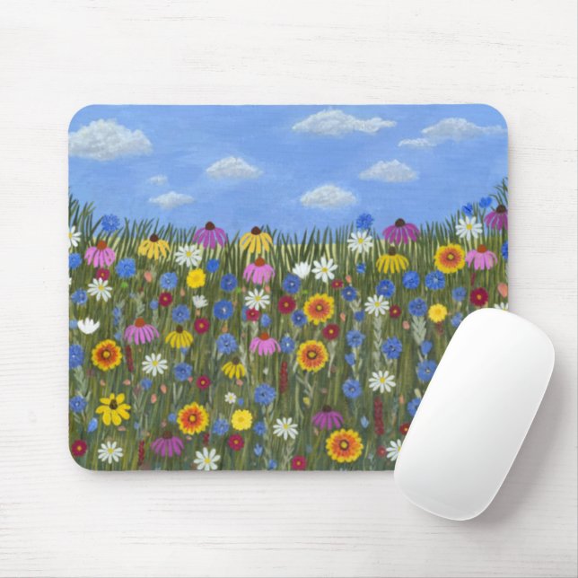 Mousepad Flores silvestres com Margaridas (Com mouse)
