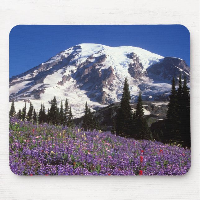 Mousepad flores silvestres de verão na base do Monte Rainie (Frente)