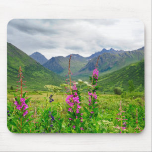 Mousepad Flores silvestres do vale do Alasca