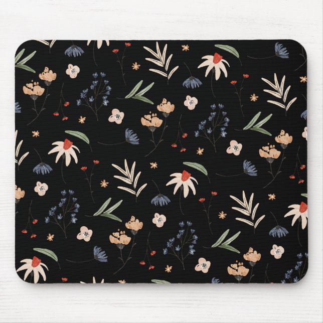 Mousepad Flores simples em aquarela 1 (Frente)
