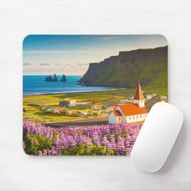 Mousepad Flores | Tremoços de Bloom, Sul da Islândia (Com mouse)