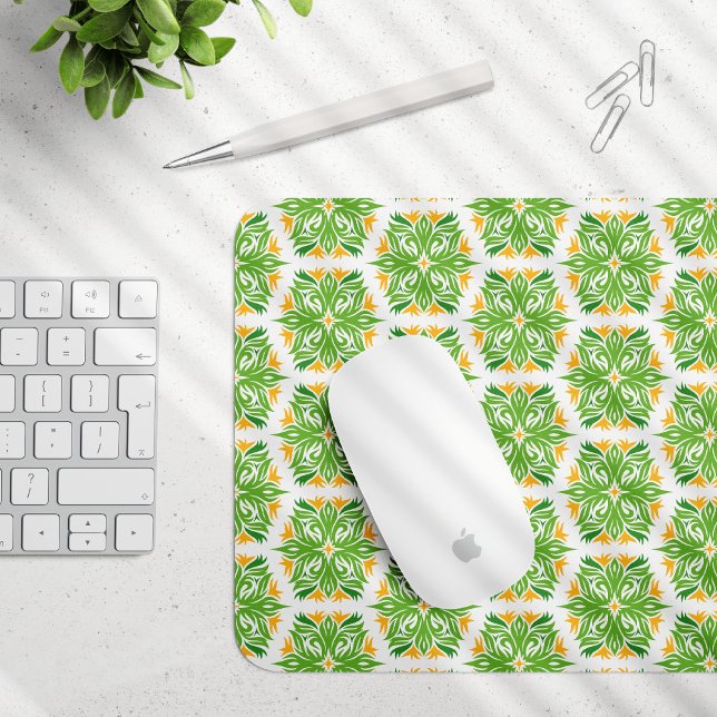 Mousepad Flores Verdes, Padrão De Flores, Padrão Floral (Criador carregado)