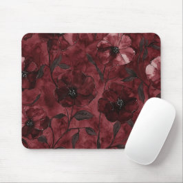 Mousepad Flores Vermelhas Burgundy