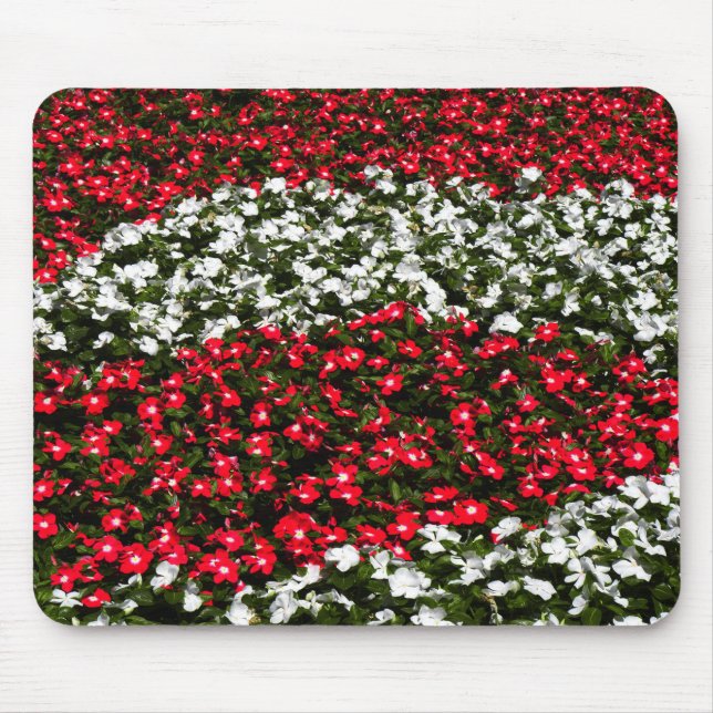 Mousepad Flores Vermelhas e Brancas (Frente)