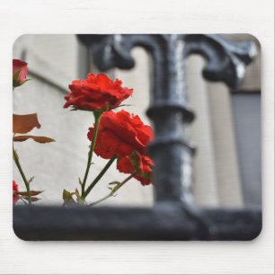 Mousepad Flores Vermelhas Feitas Fotografia Nova Iorque de