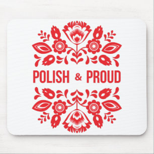 Mousepad Flores Vermelhas Poloneses e Orgulhosas Polônia P