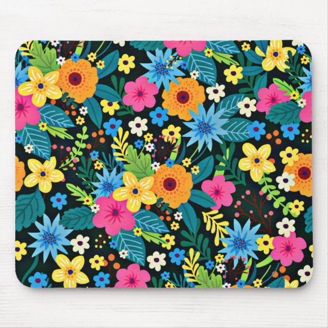 Mousepad Flores Vibrantes Ditsy Padrão Floral-43785 (Frente)