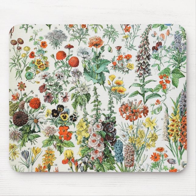 Mousepad Flores Vintage (Frente)