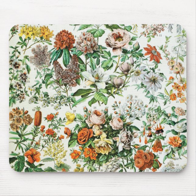 Mousepad Flores Vintage (Frente)
