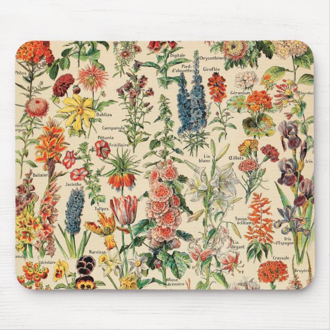 Mousepad Flores Vintage (Frente)