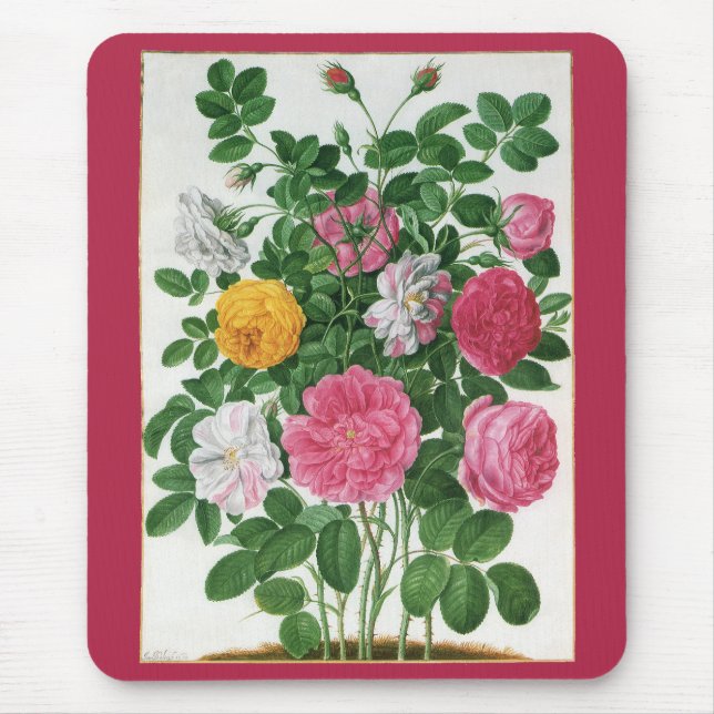 Mousepad Flores Vintage Blooming, Rosas Primavera (Frente)