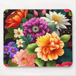 Mousepad Flores vívidas coloridas