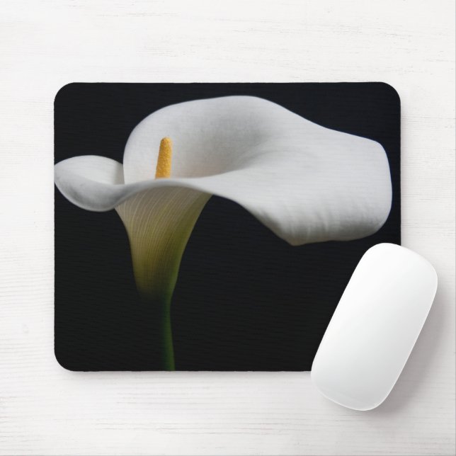 Mousepad Flores | White Calla Lily (Com mouse)